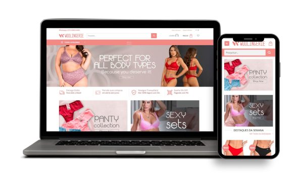 Loja Pronta para E-commerce de Lingerie Feminina