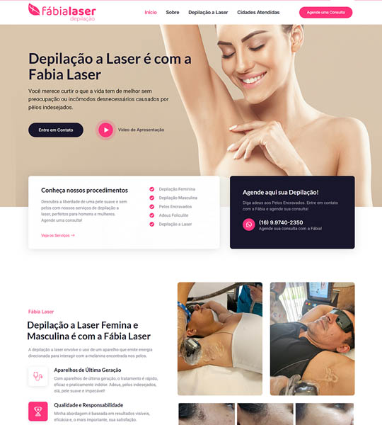 Landing Page Fábia Laser