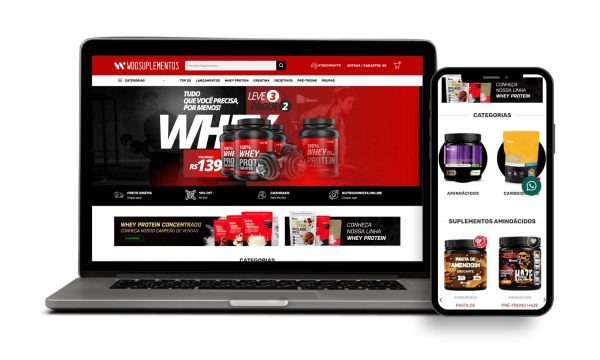 Loja Virtual para Suplementos e Vitaminas - E-commerce de Suplementos