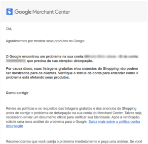 Como recuperar sua conta do Google Merchant Center por violação de Deturpação? 3 email2