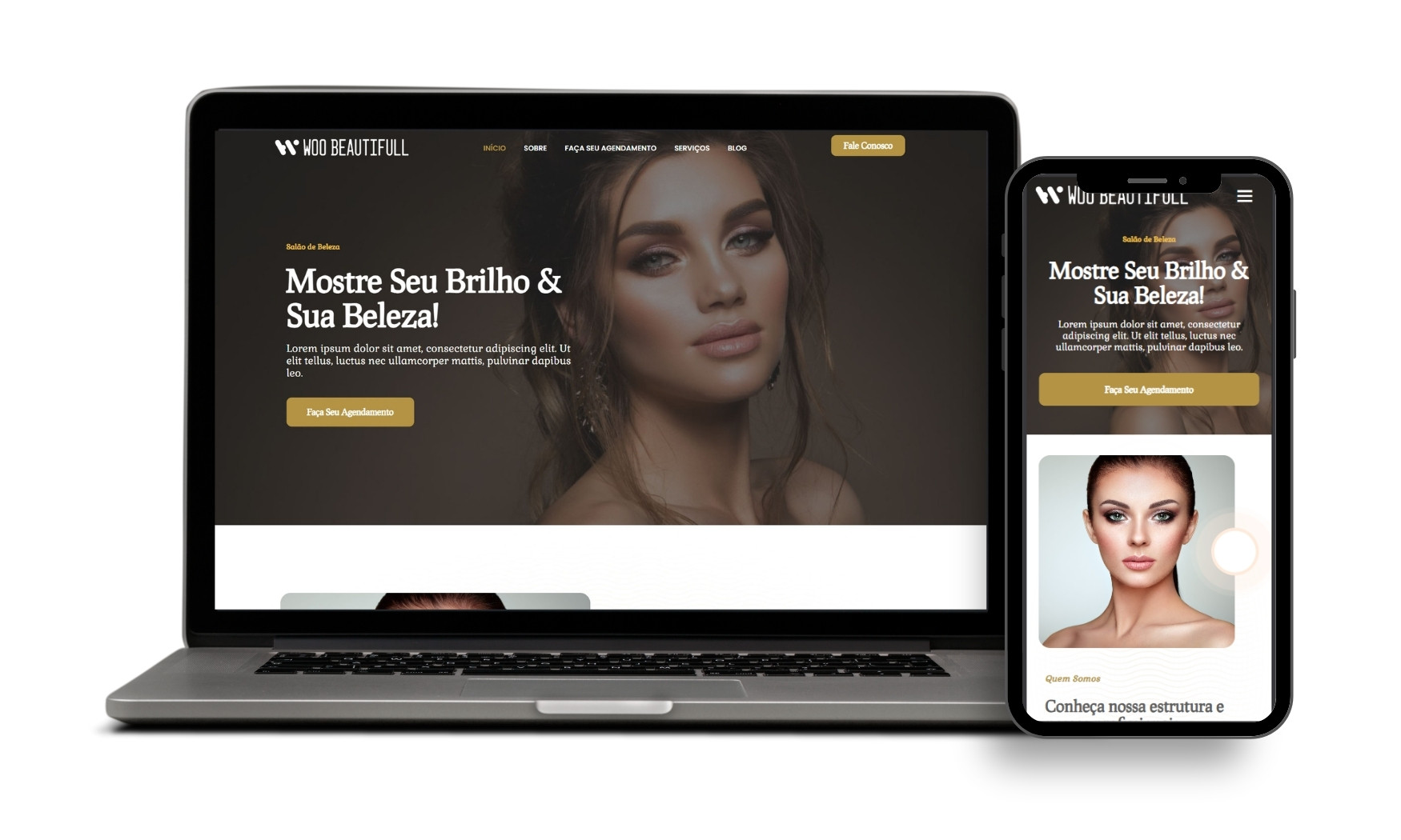 Loja Pronta para Salão de Beleza 1 Site Pronto para Salão de Beleza